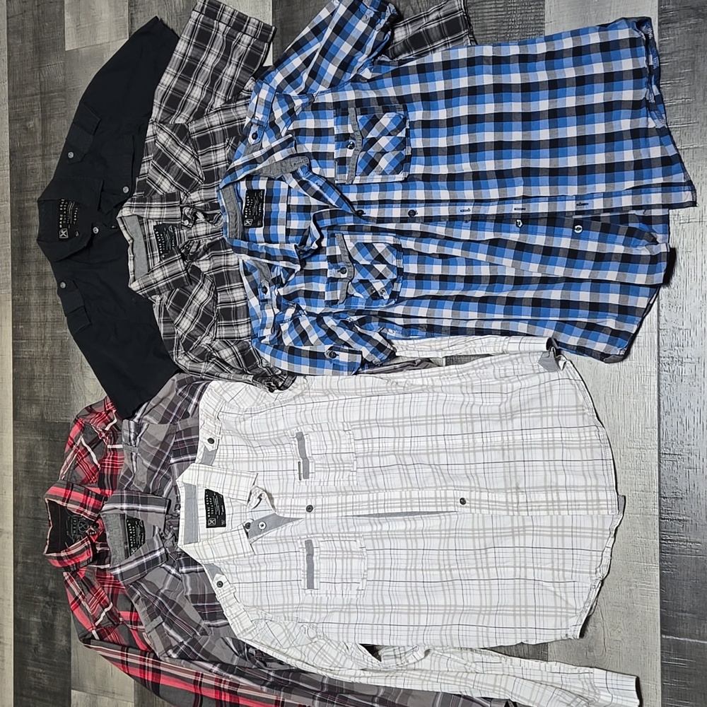 Lot of 6 Men Marc Ecko Brand Casual Button Up Shirts Size S
